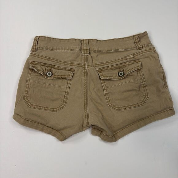 Unionbay Womens Y2K Low-Rise Stretch Shorts Beige Flap Pockets Retro Size 5 - Picture 2 of 7